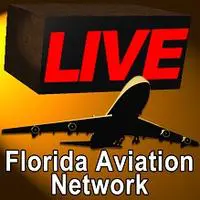 A picture of an airplane with the words " live florida aviation network ".