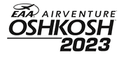 A black and white logo for the airvent shkosh 2 0 2 1.