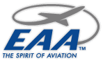 The logo of eaa the spirit of aviation with white background